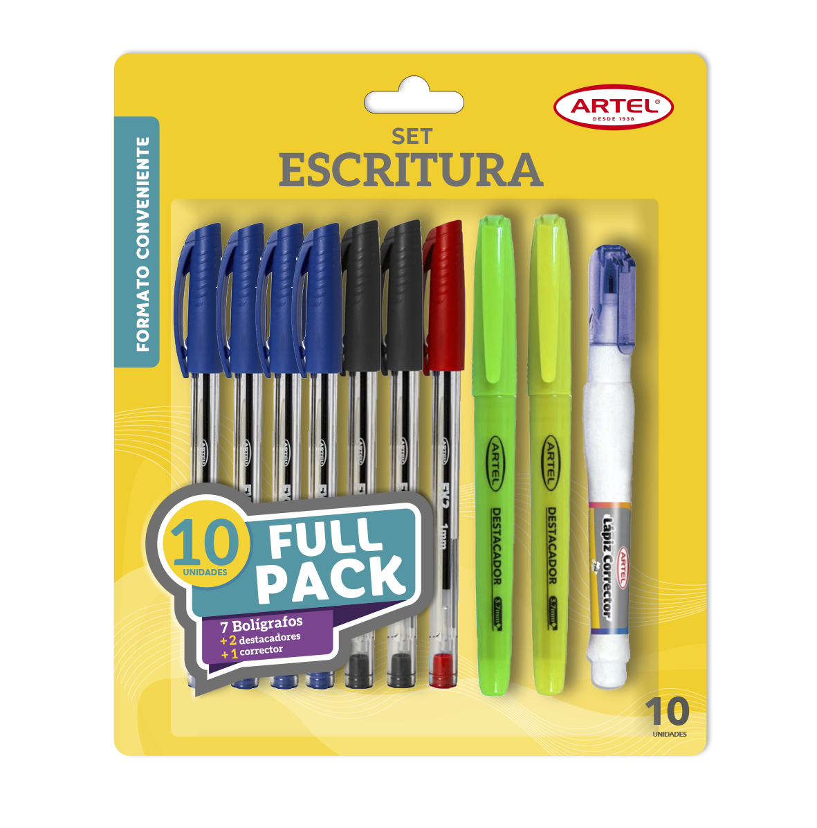 Set Bolígrafosartel 7 Fx + 2 Des + Corrector