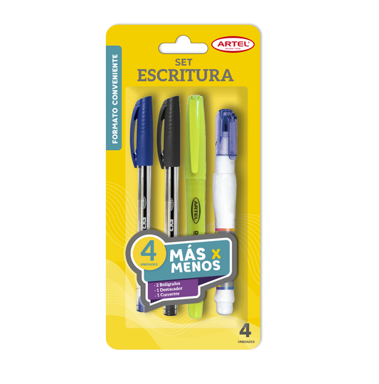 Set Bolígrafos Artel 2 Fx + Des + Corrector
