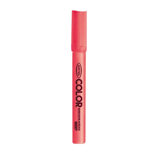 Marcador Acrilico Artel 2mm Fluor Rojo