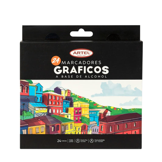 Est.Marcadores Gráficos 24 Colores