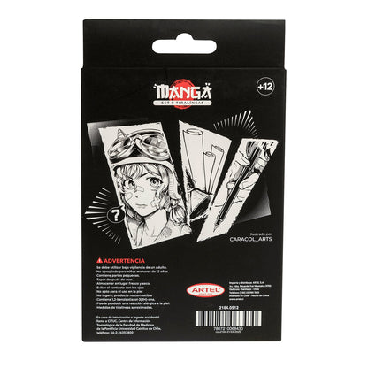 Set Tiralíneas Artel Manga 9 Unidades