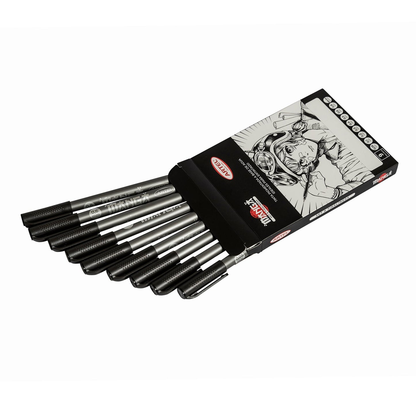 Set Tiralíneas Artel Manga 9 Unidades