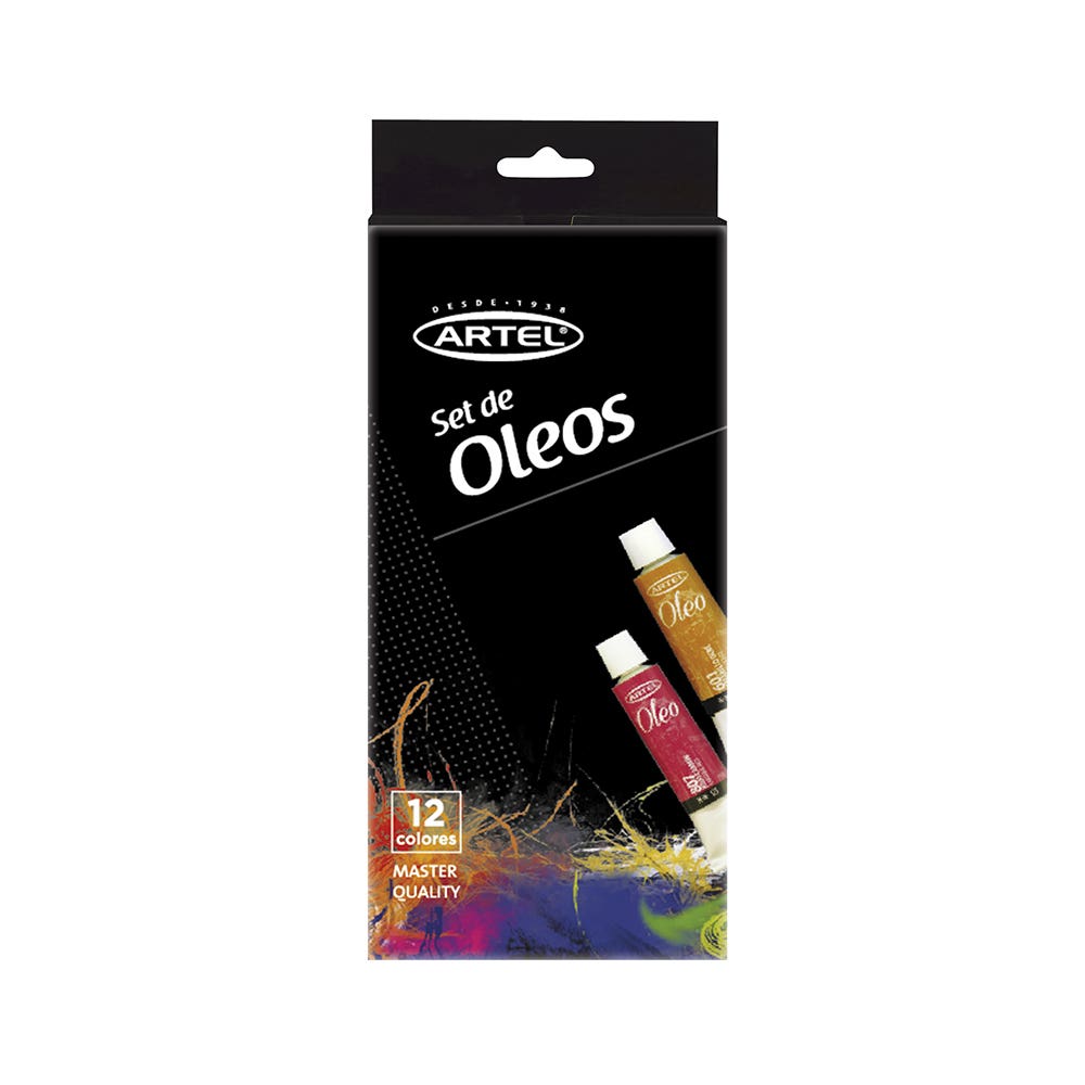 Pack Navidad Óleo: Set de Óleos + Trementina + Cartón Entelado + Pinceles
