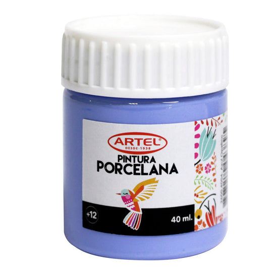 Frasco Pintura Porcelana Azul Opalina 40ml. Artel