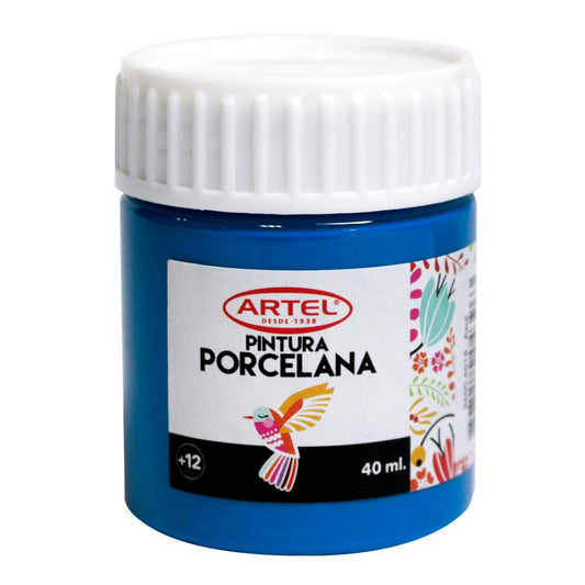Frasco Pintura Porcelana Azul 40ml. Artel