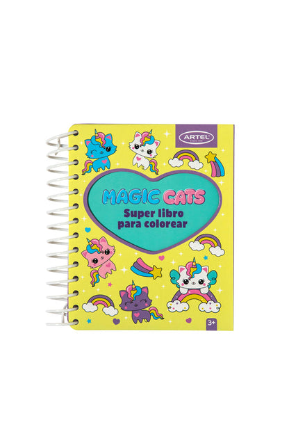 Súper Libro Para Colorear Artel Magic Cats