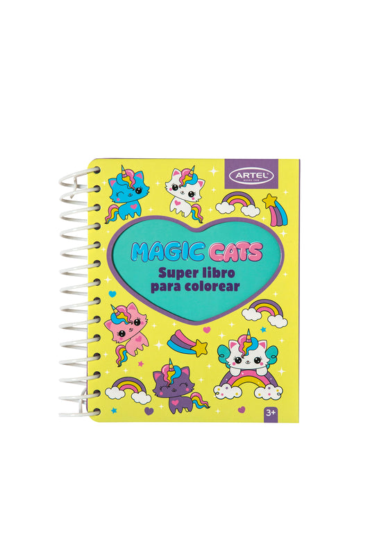 Súper Libro Para Colorear Artel Magic Cats