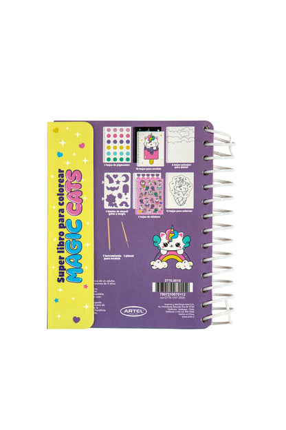 Súper Libro Para Colorear Artel Magic Cats