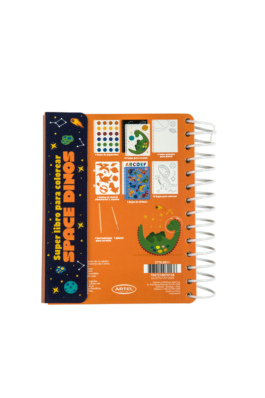 Súper Libro Para Colorear Artel Space Dinos