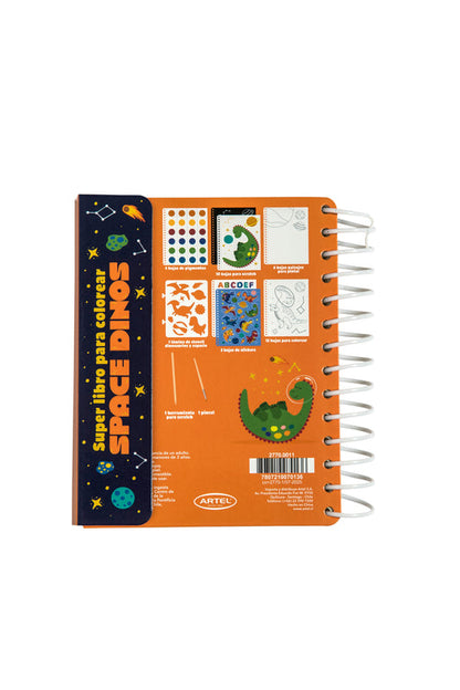 Súper Libro Para Colorear Artel Space Dinos