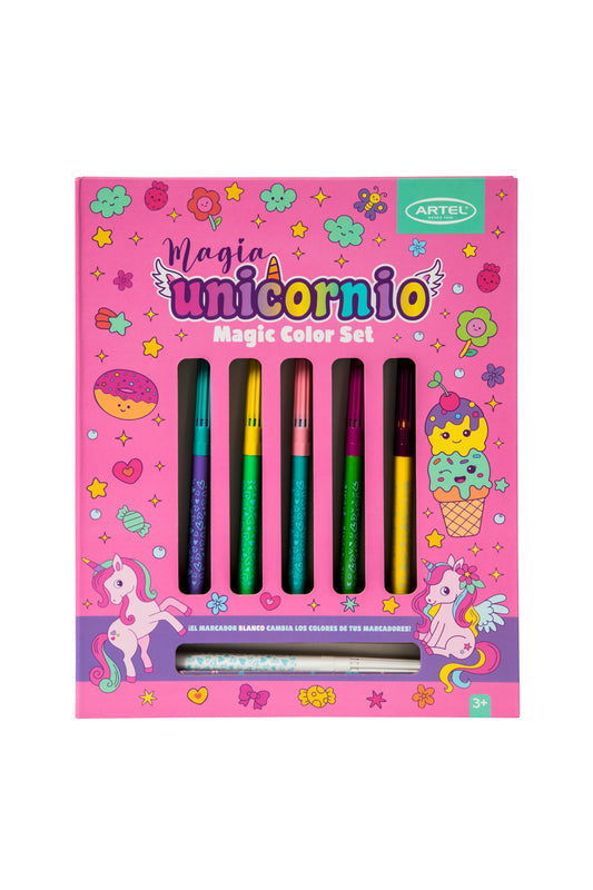 Set Para Colorear Mágico Artel Magia Y Unicorn
