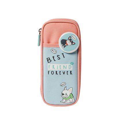 Estuche Artel Tela Diseño Animales Rosa/Celeste