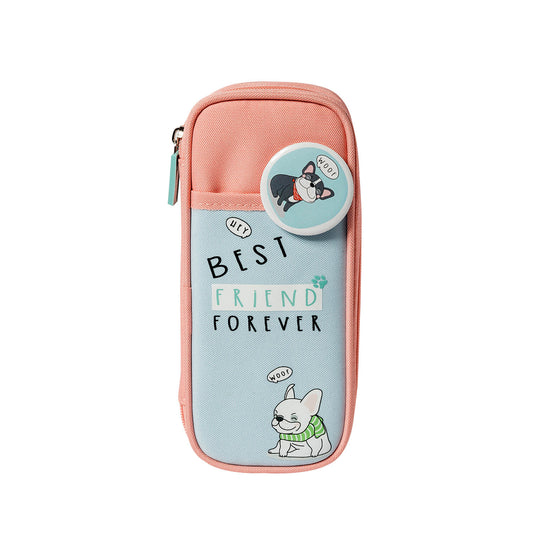 Estuche Artel Tela Diseño Animales Rosa/Celeste