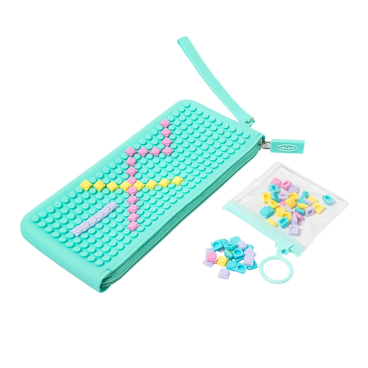 Estuche Artel Silicona Rectangular Diseño Agua