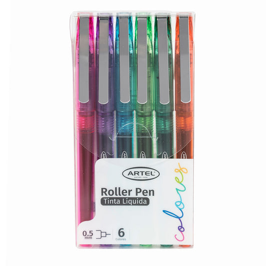 Estuche Roller Pen Artel Colores 0,5Mm 6 Unidades