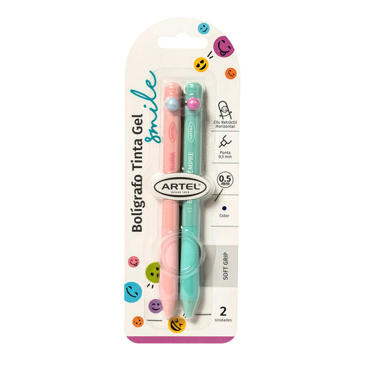 Bolígrafo Gel Artel 0,5 Mm Smile 2 Unidades