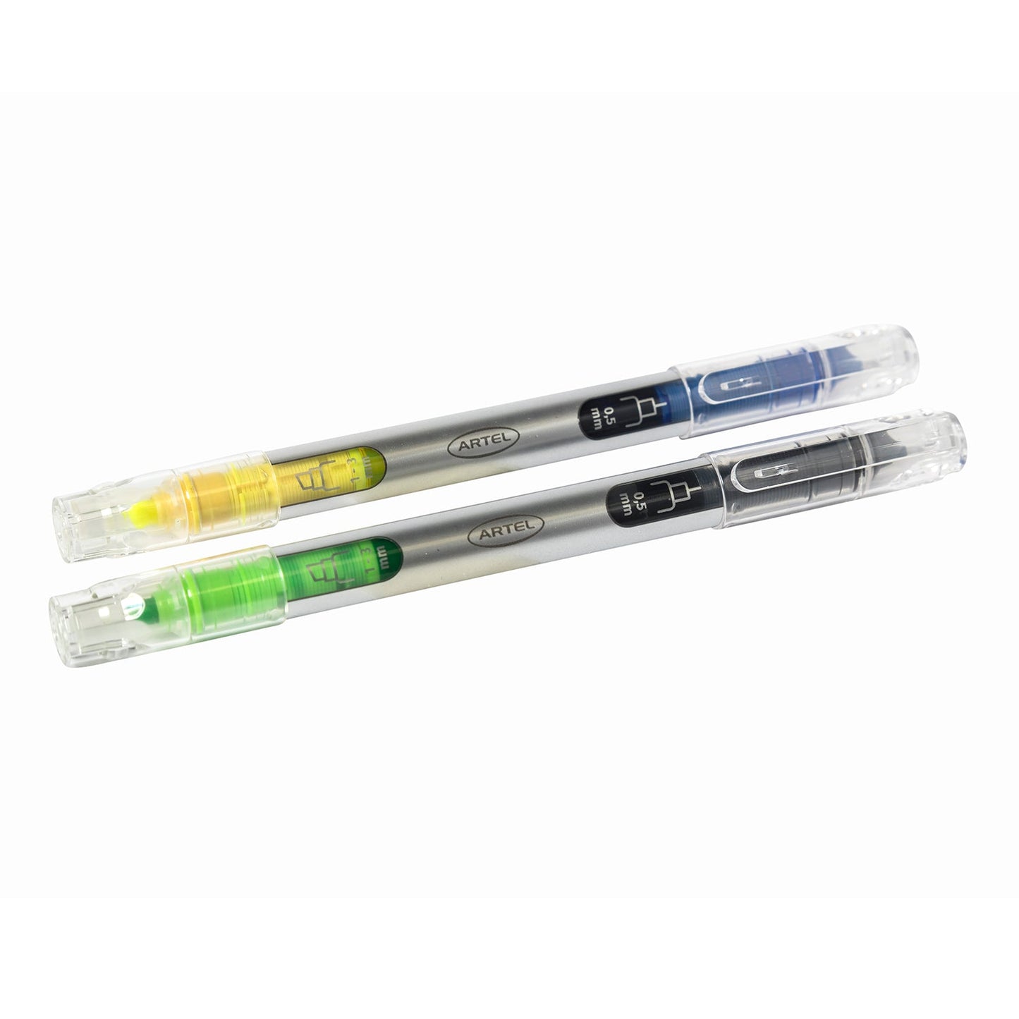 Rollerpen Y Destacador Doble Punta Artel 2 Unidades