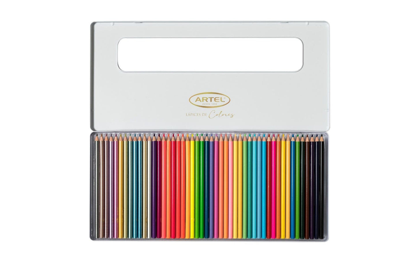 Estuche Metálico 48 lápices colores Artel