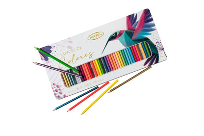 Estuche Metálico 48 lápices colores Artel