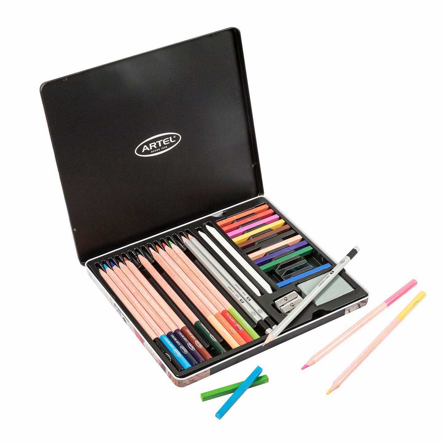 Estuche Metálico de Dibujo Artístico Artel 31 piezas