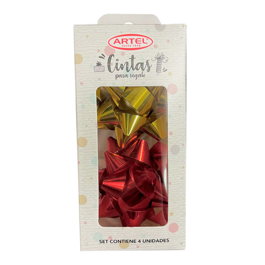 Set 4 Cintas Moños de Regalo Artel