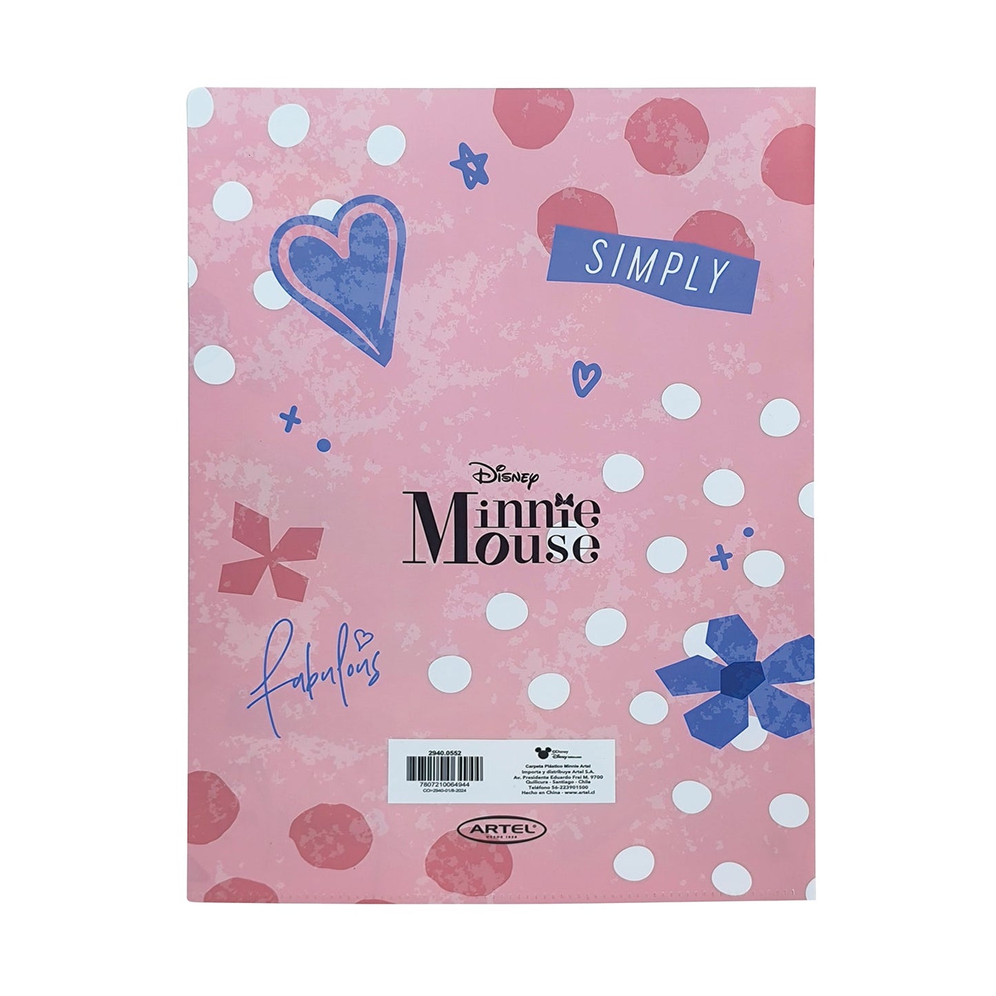 Set 2 carpetas Plásticas Minnie Artel