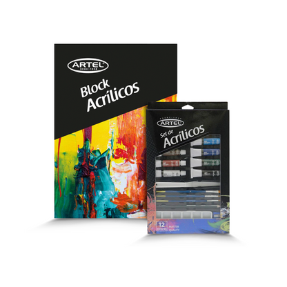Pack Navidad Acrílico 1: Set Acrílicos + Block Acrílico