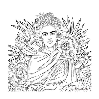 Block para colorear Frida Kahlo Colorear Artel Nacional Librería