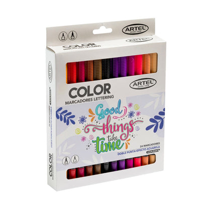 Pack Navidad Lettering 2: Guía de Letras Lettering + Estuche Marcadores Doble Punta
