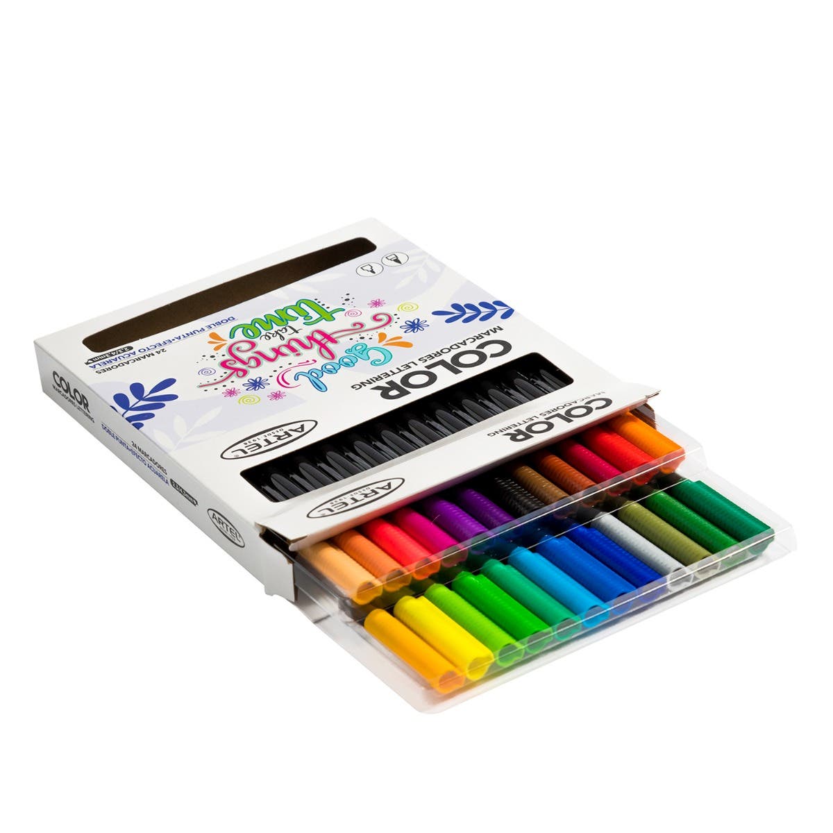 Pack Navidad Lettering 2: Guía de Letras Lettering + Estuche Marcadores Doble Punta