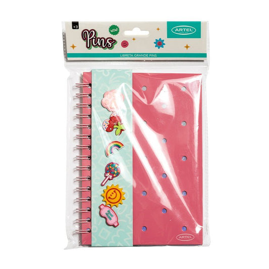 LIBRETA ESPIRAL PINS ARTEL Artel Importado Nacional Librería