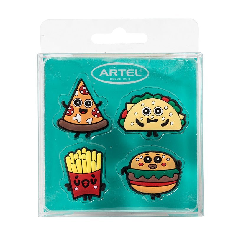 SET 4 PINS FOOD ARTEL Artel Importado Nacional Librería