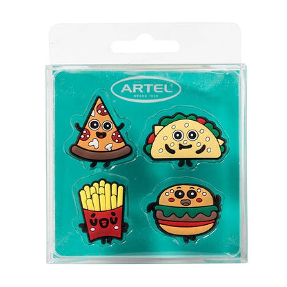 SET 4 PINS FOOD ARTEL Artel Importado Nacional Librería