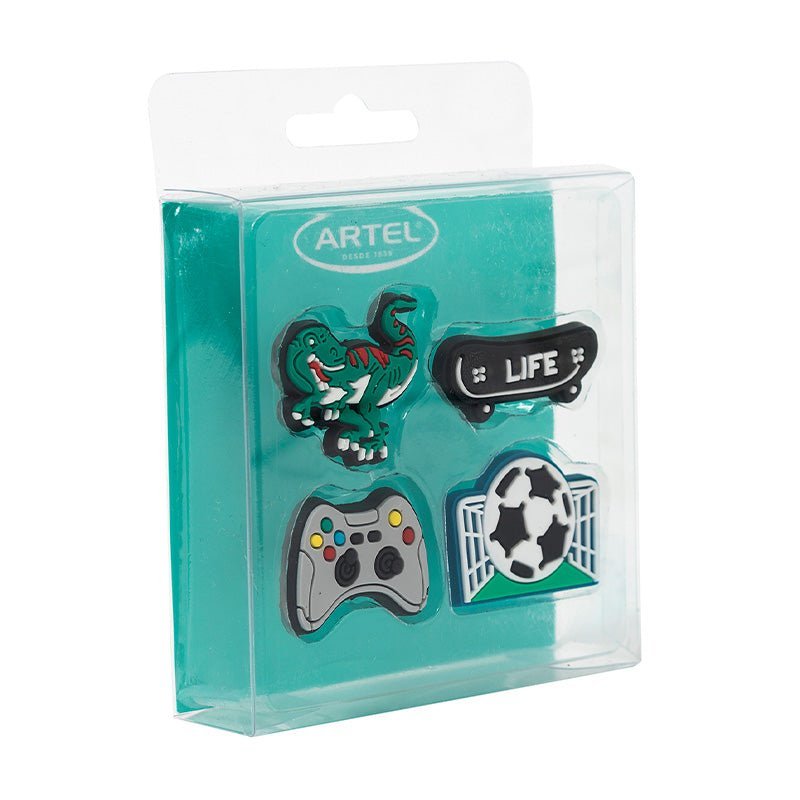 SET 4 PINS SPORT ARTEL Artel Importado Nacional Librería