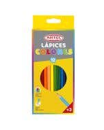 Estuche 12 Lápices de Color Largos Artel