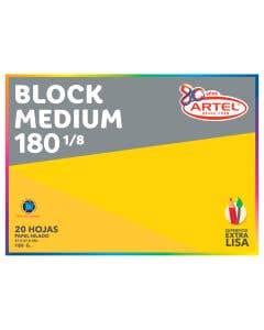 Block Medium 180 1/8 20 Hojas Artel