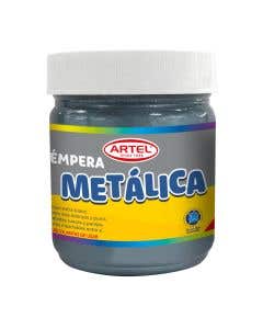 Frasco Tempera Metalica Plata 100ml. Artel