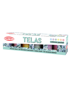 Est Pint Telas Pastel 6 col 15ml Artel