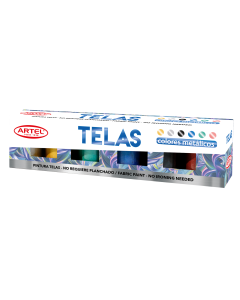 Est Pint Telas Metalica 6 col 15ml Artel