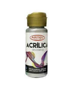 Pintura Acrílica Decorativa Metálico Gris 996 60ml. Artel