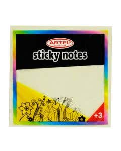 Notas Adhesivas Amarillo 75X75mm. 100 Hojas Artel