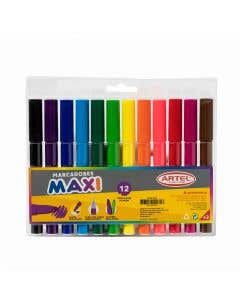 Estuche 12 Marcadores Maxi Jumbo Artel