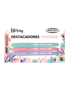 Bl. Destacador Artel Pastel x3