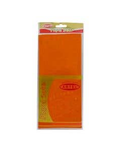 10 Pliegos Papel Seda Naranja 50X66cm. Artel