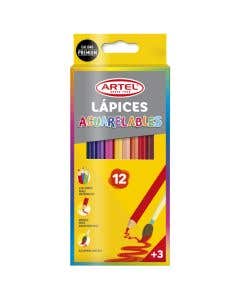 Estuche 12 Lápices Acuarelables Artel