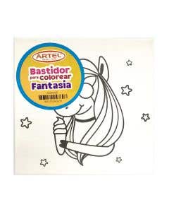 Bastidor Para Colorear Fantasia 25x25cm. Artel