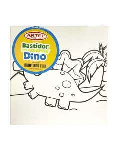 Bastidor Para Colorear Dino 25x25cm. Artel